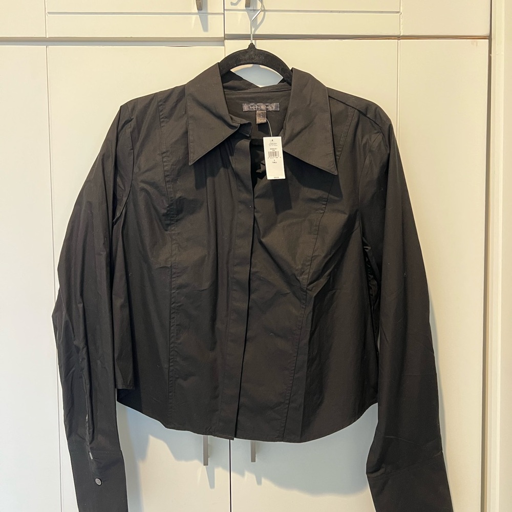 Banana Republic Classic Shirt Cropped NWT Lrg Tall